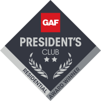 GAF President's Club 2-Star Residential Award Winner Badge